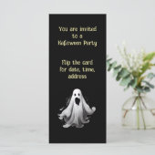 Spooky Ghost uitnodiging voor Halloween Party (Staand voorkant)