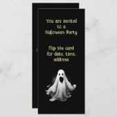 Spooky Ghost uitnodiging voor Halloween Party (Voorkant / Achterkant)