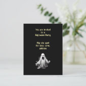 Spooky Ghost uitnodiging voor Halloween Party (Staand voorkant)