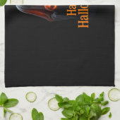 Spooky Ghost with Pumpkin – Happy Halloween  Theedoek (Gevouwen)