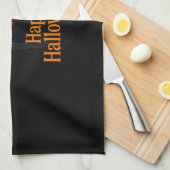 Spooky Ghost with Pumpkin – Happy Halloween Theedoek (Quarter Fold)