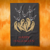 Spooky Ghosts & Bats Halloween Custom Theedoek