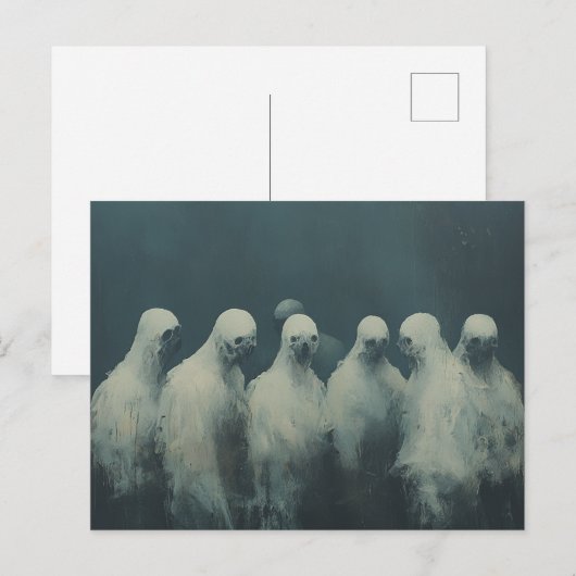 Spooky Ghosts Briefkaart (Voorkant / Achterkant)