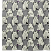 Spooky Ghosts en Tombstone Halloween Douchegordijn (Voorkant)