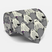 Spooky Ghosts en Tombstone Halloween Stropdas (Opgerold)