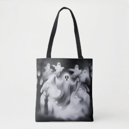 Spooky Ghosts Graveyard Custom Tote Bag