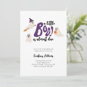Spooky Ghosts Halloween Baby shower Kaart (Staand voorkant)