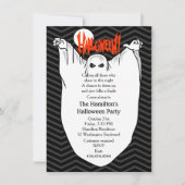 Spooky Ghosts Halloween Party Invitation Kaart (Voorkant)