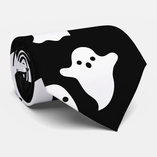 Spooky Ghosts mannen Halloween necktie - STROPDAS (Opgerold)