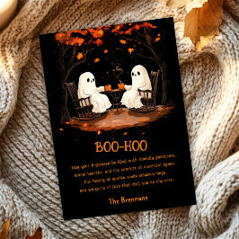 Spooky Ghosts Oktober Happy Halloween Greeting Kaart
