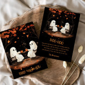 Spooky Ghosts Oktober Happy Halloween Greeting Kaart