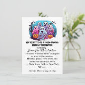 Spooky Ghosts Pompoen Bats Halloween Verjaardag Kaart (Staand voorkant)