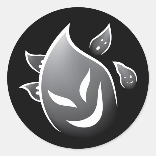 Spooky Ghosts Ronde Sticker (Voorkant)