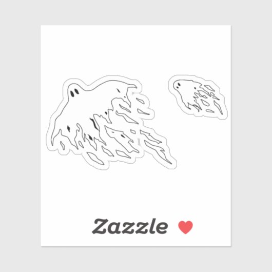 Spooky Ghosts Sticker (Vel)