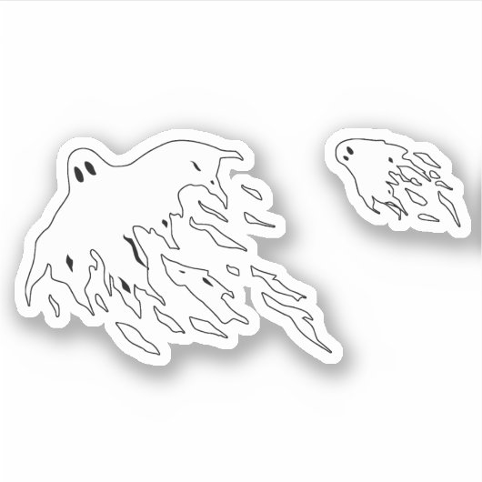 Spooky Ghosts Sticker (Voorkant)