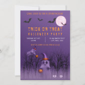 Spooky Ghosts Trick or treat Halloween feest Kaart (Voorkant)