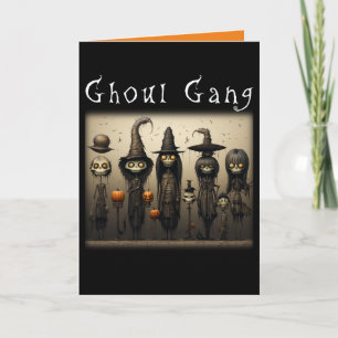 Spooky Ghoul Gang Skelet Heksen Halloween Kaart