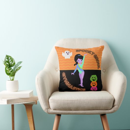 Spooky Ghoul Gymnastics Monster Gymnast Halloween Kussen (Stoel)
