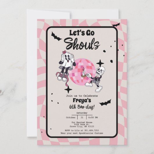 Spooky Ghoul Halloween Elke Leeftijd Verjaardag Ui Kaart (Voorkant)