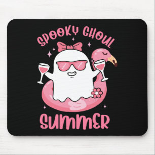 Spooky Ghoul Summer Schattige Ghost Flamingo Summe Muismat