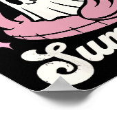 Spooky Ghoul Summer Schattige Ghost Flamingo Summe Poster (Hoek)