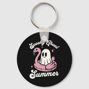 Spooky Ghoul Summer Schattige Ghost Flamingo Summe Sleutelhanger