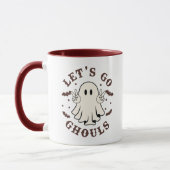 Spooky Ghouls Halloween Retro Koffie Mok (Links)