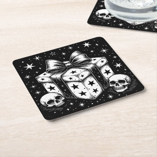 Spooky Gift Kartonnen Onderzetters (Schuin)