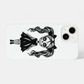 Spooky Girl Doll iPhone Hoesje (Achterkant horizontaal)