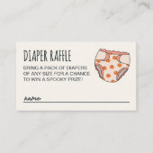 Spooky Girl Halloween Baby shower Luier Raffle Informatiekaartje (Voorkant)