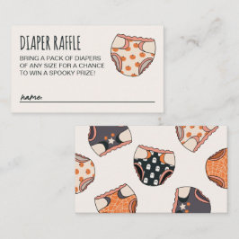 Spooky Girl Halloween Baby shower Luier Raffle Informatiekaartje