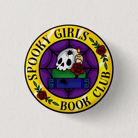 Spooky Girls Boek Club Badge Ronde Button 3,2 Cm (Voorkant)