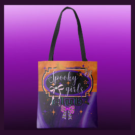 Spooky Girls Halloween Custom Tote Bag