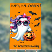 Spooky Girly Ghost Halloween Acryl Bord (Neutraal)