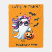 Spooky Girly Ghost Halloween  Fleece Deken (Voorkant)