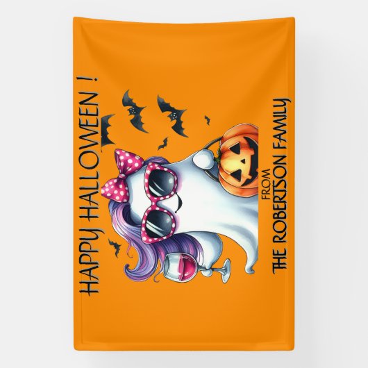 Spooky Girly Ghost Halloween Spandoek (Verticaal)