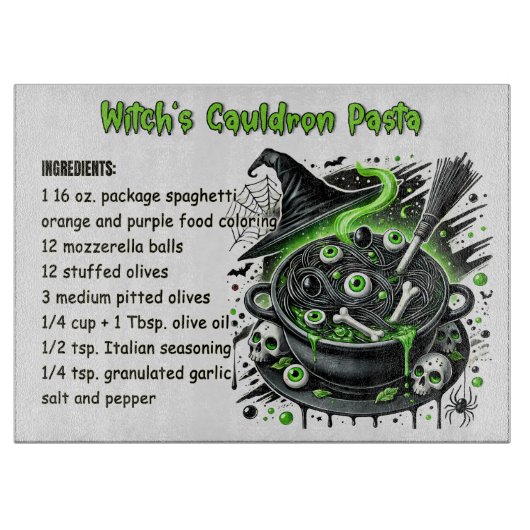 Spooky Glass Cutting Board voor Halloween Keukens Snijplank (Voorkant)