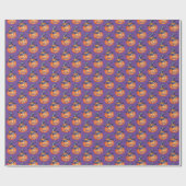 Spooky glimlachend Halloween pomkin Cadeaupapier (Vlak)