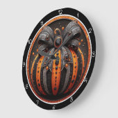 Spooky Glitter Bow Pumpkin Grote Klok (Hoek)