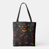 Spooky Glow Happy Jack-O'-lantaarn Tote Bag (Achterkant)