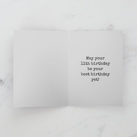 Spooky Glowing Aura Kijk "11 JAAR OUD!" + Naam Kaart (Binnen)