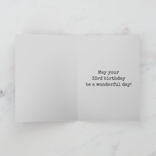 Spooky Glowing Aura Kijk "33 JAAR OUD!" + Naam Kaart (Binnen)