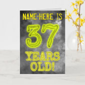 Spooky Glowing Aura Kijk "37 JAAR OUD!" + Naam Kaart (Gele Bloem)