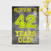 Spooky Glowing Aura Kijk "42 JAAR OUD!" + Naam Kaart (Gele Bloem)