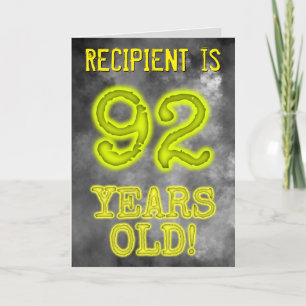 Spooky Glowing Aura Kijk "92 JAAR OUD!" + Naam Kaart
