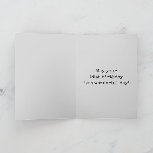 Spooky Glowing Aura Kijk "99 JAAR OUD!" + Naam Kaart (Binnen)