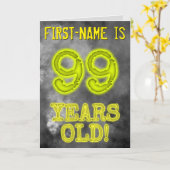 Spooky Glowing Aura Kijk "99 JAAR OUD!" + Naam Kaart (Gele Bloem)