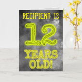 Spooky Glowing Aura Look "12 JAAR OUD!" + Naam Kaart (Gele Bloem)