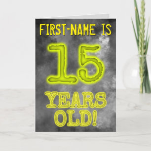 Spooky Glowing Aura Look "15 JAAR OUD!" + Naam Kaart