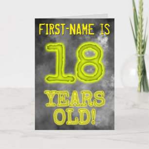 Spooky Glowing Aura Look "18 JAAR OUD!" + Naam Kaart